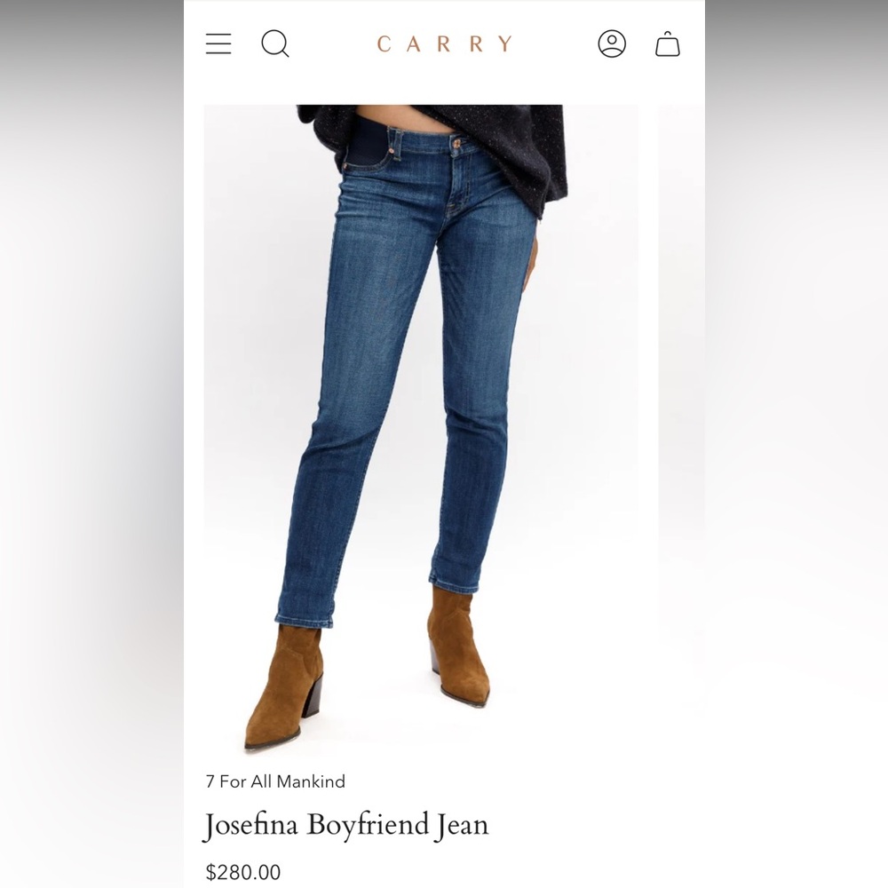 7 for All Mankind Josefina Boyfriend Jeans - MATERNITY
